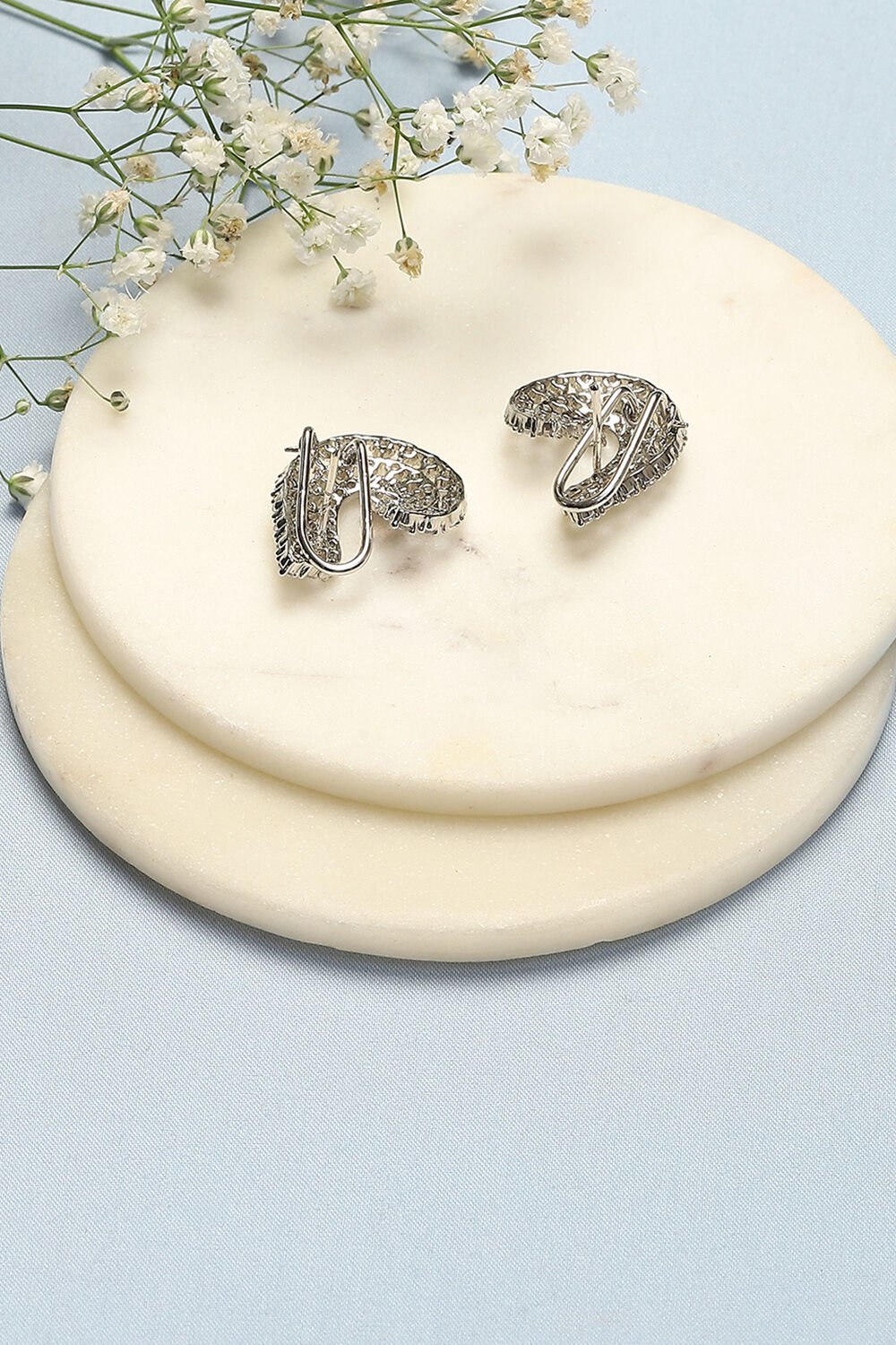 White Brass Earrings image number 2