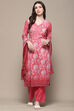 Mustard Cotton Blend Digital Print Unstitched Suit Set image number 1