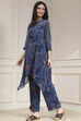 Blue Asymmetric Printed Co-ord Set image number 3