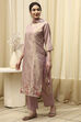 Coral Tissue Machine Embroidered Unstitched Suit Set image number 4