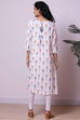 Off White Cotton Yarndyed Kurta image number 8