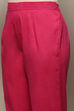 Orange Cotton Unstitched Suit set image number 3