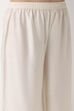 Off White Viscose Blend Straight Palazzos image number 1