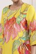 Yellow Cotton Floral Printed Straight Kurta Set image number 1