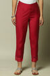 Black Cotton Blend Yarndyed Pants image number 1