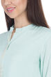 Aqua Blue Straight Yarndyed Kurta image number 1
