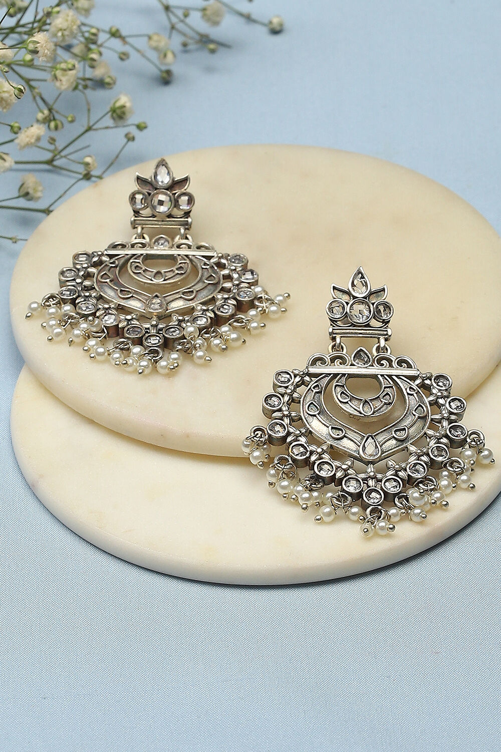 White Brass earrings image number 0