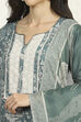 Purple Cotton Unstitched Suit Set image number 2