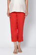 Red Cotton Solid Pant image number 3