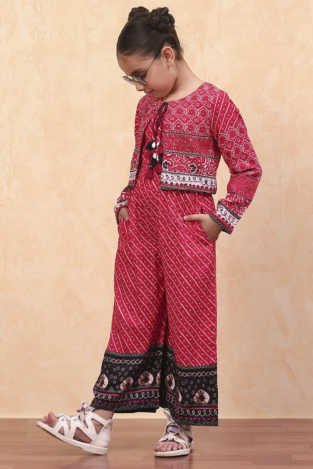 Red Rayon Straight Dress image number 0