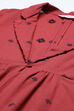 Terracotta Straight Cotton Fusion Wear 3 Piece Set image number 1