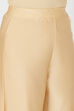 Gold Viscose Lycra Straight Palazzos image number 1