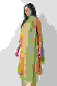 Gold Art Silk Dupatta image number 1