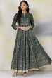 Green Cotton Fusion Dress image number 4