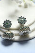 Green Brass Jhumka image number 0