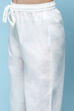 Purple Schiffli Cotton Kurta With Cropped Palazzo image number 2