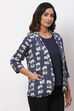 Indigo LIVA Printed Blazer Set image number 3