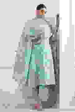 Sea Green Cotton Printed Straight Suit Set image number 0