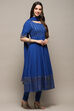 Red Cambric Anarkali Kurta Churidar Suit Set image number 6