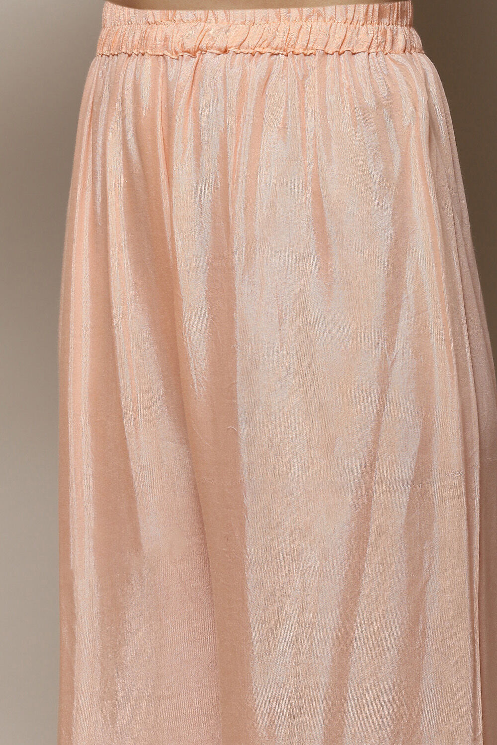 Peach Organza Printed Unstitched Suit Set image number 3