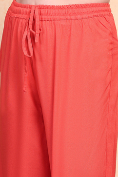 Coral Floral Asymmetric Suit Set image number 2