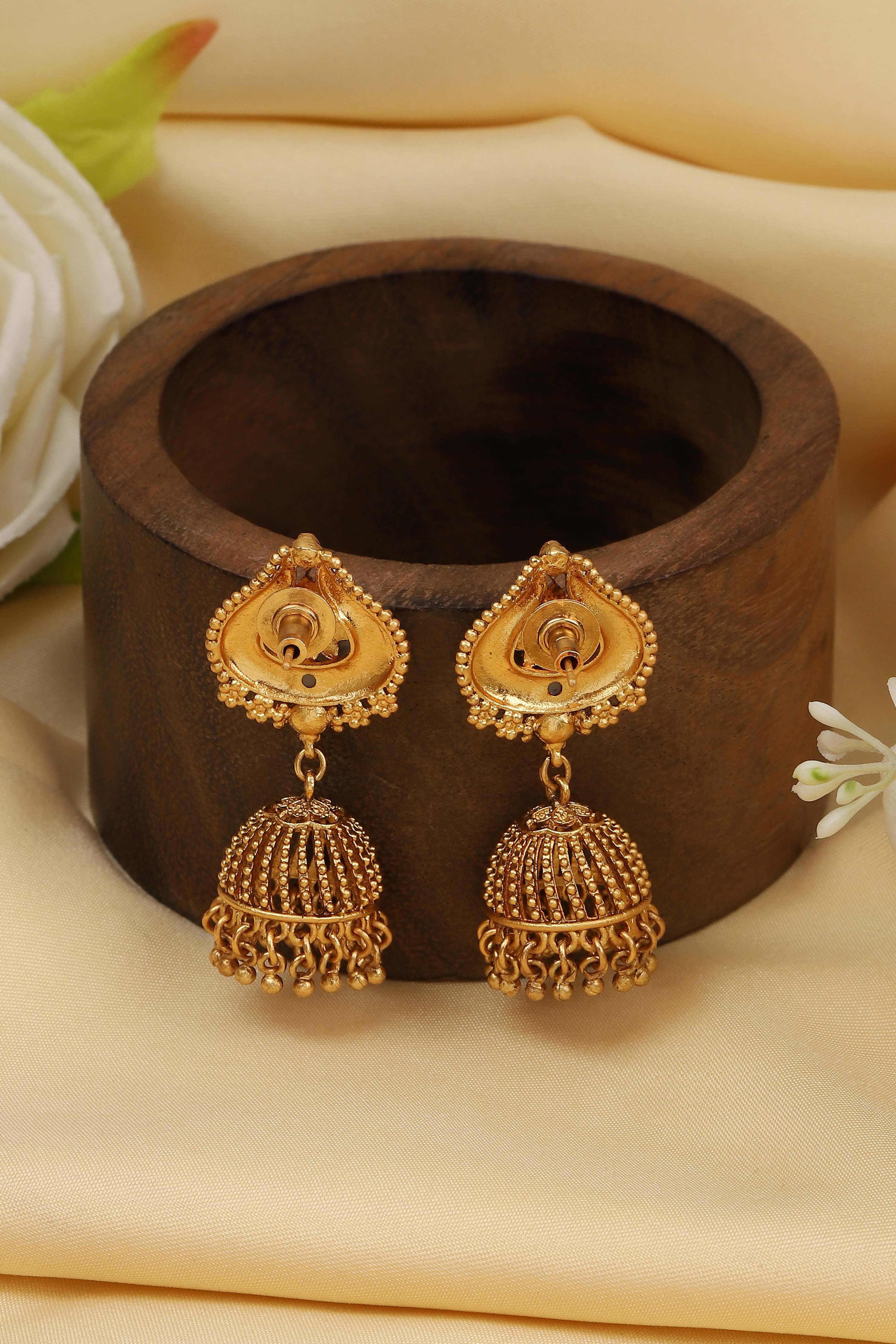 Multicolor Brass Jhumka image number 2