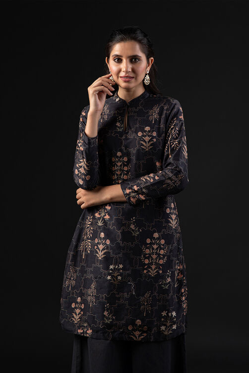 Rohit Bal Off White Cotton Silk Straight Printed Suit Set image number 1