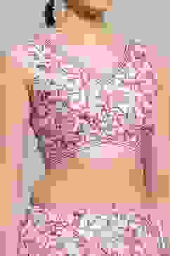 Ivory Polyester Printed Regular Lehenga Set image number 1