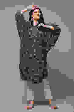 Indigo Rayon Straight Printed Kurta image number 0