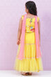 Lime Yellow Art Silk Lehenga Set image number 4