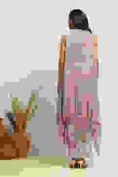 Multi-coloured Georgette Floral Printed Fusion Set image number 4