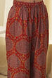 Rust Red Printed Co-ord Set image number 3