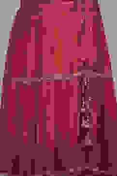 Red Cotton Blend Garara Suit Set image number 7