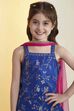 Blue Cotton Printed Straight Sharara Set image number 1