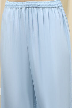 Blue Viscose Kalidar Suit Set image number 2