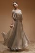 Grey Polyester Floral Embroidered Lehenga Set image number 0