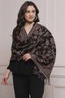 Black Yarn-Dyed Printed Winter Stole image number 0