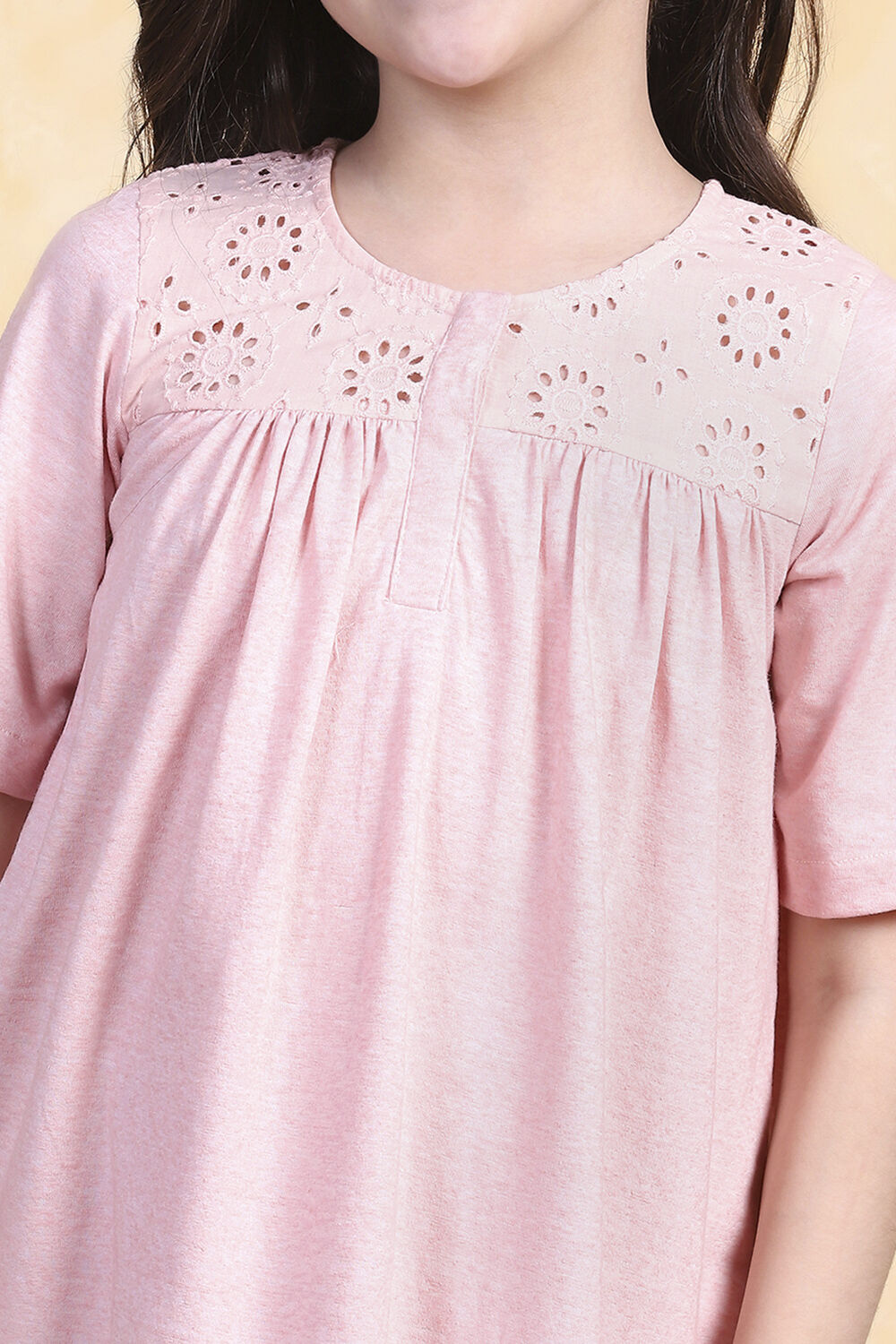 Pink Cotton Yarndyed Sleepwear image number 1