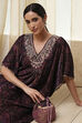 Purple Art Silk A-Line Kurta Palazzo Suit Set image number 7