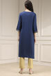 Red Solid Straight Kurta image number 3