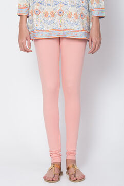 Pink Cotton Lycra Churidar image number 1