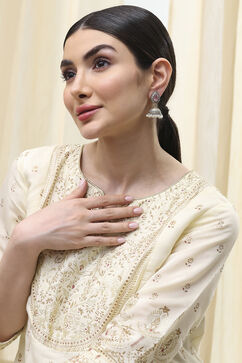 Light Pink Oxidised Jhumkas image number 3
