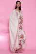 Off White Cotton Straight Kurta Palazzo Suit Set image number 4