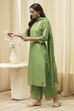 Blue Cotton Straight Kurta Palazzo Suit Set image number 3