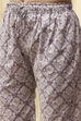 Grey Cotton Printed Unstitched Suit Set image number 3