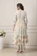 White Cotton Anarkali Suit Set image number 4