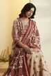 Beige Cotton Kalidar Suit Set image number 1
