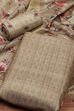 Peach Silk Tussar Handloom Unstitched Suit Set image number 1