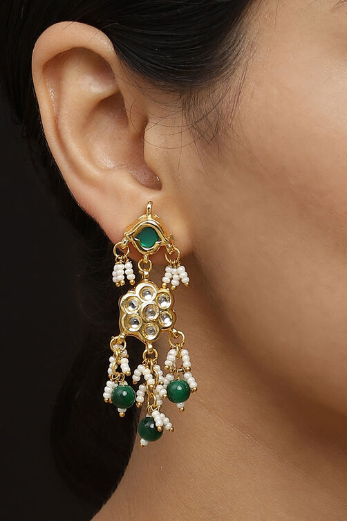 Green Drop Earrings image number 1