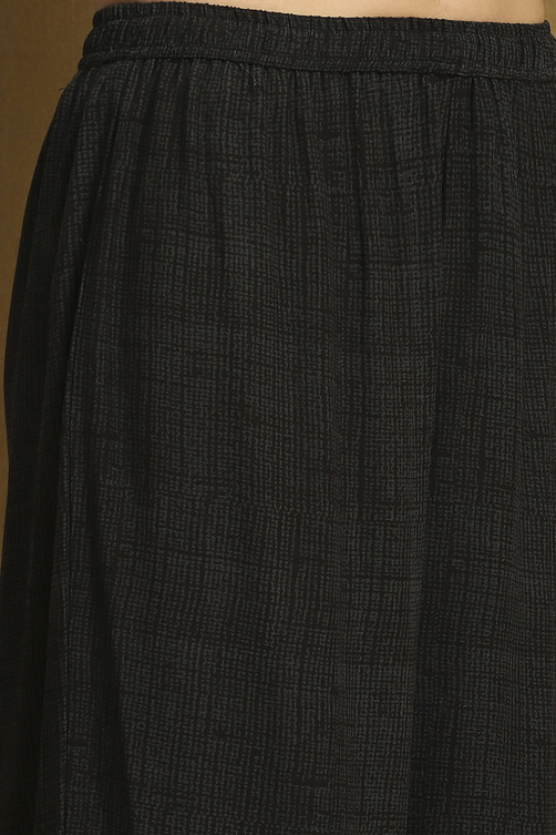 Black Printed Fusion Co-ord Set image number 2